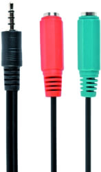 CABLEXPERT CCA-417 3.5MM AUDIO + MICROPHONE ADAPTER CABLE 0.2M
