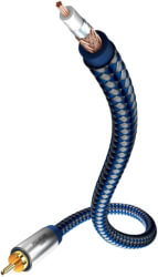 IN-AKUSTIK PREMIUM MONO-SUBWOOFER CABLE RCA MALE - RCA MALE 3M BLUE/SILVER