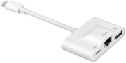 4SMARTS 3IN1 HUB LIGHTNING TO ETHERNET, USB TYPE-A AND LIGHTNING WHITE