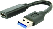 GEMBIRD A-USB3-AMCF-01 USB 3.1 AM TO TYPE-C FEMALE ADAPTER CABLE 10 CM BLACK