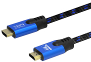 SAVIO CL-143 KABEL HDMI (M) V2.1, 3M, 8K, COPPER, BLUE-BLACK, GOLD-PLATED, ETHERNET / 3D