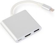 GEMBIRD A-CM-HDMIF-02-SV USB TYPE-C MULTI-ADAPTER, SILVER