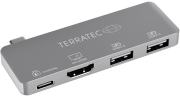 TERRATEC 251737 CONNECT C4 ALUMINUM USB TYPE-C ADAPTER WITH USB-C PD HDMI AND 2X USB 3.0
