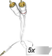 5X IN-AKUSTIK STAR AUDIO CABLE 3,5 MM JACK PLUG – CINCH 0,5 M 003100005