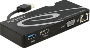 DELOCK 62461 ADAPTER USB 3.0 TO HDMI / VGA + GIGABIT LAN + USB 3.0