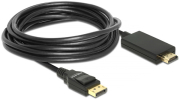 DELOCK 85319 CABLE DISPLAYPORT 1.2 MALE > HIGH SPEED HDMI-A MALE PASSIVE 4K 30 HZ 5 M BLACK