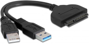 DELOCK 61883 CONVERTER SATA 6 GB/S 22 PIN > USB 3.0-A MALE + USB 2.0-A MALE