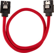 CORSAIR DIY CABLE PREMIUM SLEEVED SATA DATA CABLE SET STRAIGHT CONNECTORS RED 30CM