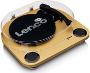 LENCO LS-40WD WOOD TURNTABLE WITH BUILT-IN SPEAKERS