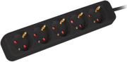 LANBERG POWER STRIP 5 SOCKETS SCHUKO QUALITY-GRADE COPPER CABLE 3M BLACK