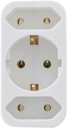 REV TRANSITION PLUG 2-FOLD + 1 SAFETY CONTACT WHITE 0512735777 WS