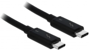 DELOCK 84844 THUNDERBOLT 3 (40 GB/S) USB-C CABLE MALE > MALE PASSIVE 0.5 M 5 A BLACK