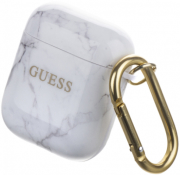 GUESS CASE MARBLE FOR APPLE AIRPODS GEN 1 / APPLE AIRPODS GEN 2 WHITE GUACA2TPUMAWH