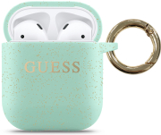 GUESS COVER SILICONE FOR APPLE AIRPODS GEN 1 / APPLE AIRPODS GEN 2 GREEN GUACCSILGLGN