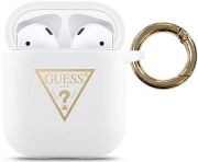 GUESS COVER TRIANGLE FOR APPLE AIRPODS GEN 1 / APPLE AIRPODS GEN 2 WHITE GUACA2LSTLWH