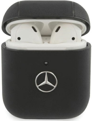 MERCEDES LEATHER COVER APPLE AIRPODS GEN 1 / APPLE AIRPODS GEN 2 BLACK MEA2CSLBK