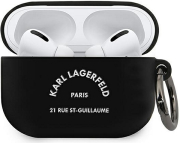 KARL LAGERFELD COVER RUE ST GUILLAUME FOR APPLE AIRPODS PRO BLACK KLACAPSILRSGBK
