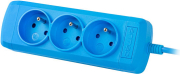 ARMAC ARCOLOR 3 3M 3X FRENCH OUTLETS POWER STRIP BLUE