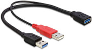 DELOCK 83176 CABLE USB 3.0 TYPE A MALE + USB TYPE A MALE - USB 3.0 TYPE A FEMALE