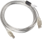 LANBERG CABLE USB 2.0 AM-BM FERRITE TRANSPARENT 3M