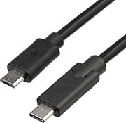 AKYGA CABLE USB AK-USB-16 MICRO USB B (M) / USB TYPE C (M) VER. 2.0 1.0M