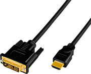 TYPHOON CHB2003 HDMI HIGH SPEED WITH ETHERNET V1.4 TO DVI-D CABLE GOLD-PLATED 2.0M BLACK
