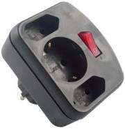 REV SAFETY CONTACT EURO ADAPTER BLACK ΜΕ ΔΙΑΚΟΠΤΗ