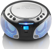 LENCO SCD-550 PORTABLE FM RADIO WITH CD/MP3/USB SILVER