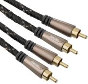 HAMA 122292 AUDIO CABLE 2 RCA PLUGS – 2 RCA PLUGS METAL GOLD-PLATED 1.5M