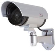 LOGILINK SC0204 DUMMY SECURITY CAMERA WITH RED FLASHING LIGHT SILVER