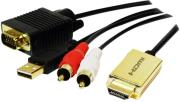 LOGILINK CV0052A HDMI TO VGA WITH AUDIO CABLE 2M BLACK