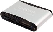 LOGILINK CR0001B USB 2.0 ALUMINUM ALL-IN-ONE CARD READER SILVER