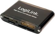 LOGILINK CR0013 USB 2.0 ALUMINUM ALL-IN-ONE CARD READER BLACK