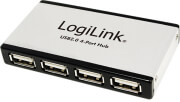 LOGILINK UA0003 USB 2.0 4-PORT HUB WITH POWER SUPPLY ALUMINIUM