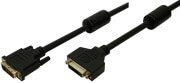 LOGILINK CD0005 EXTENSION DVI-D CABLE M/F DUAL LINK 5M BLACK