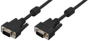 LOGILINK CV0001 VGA CABLE 2X 15-PIN MALE DOUBLE SHIELDED WITH 2X FERRIT CORE 1.80M BLACK