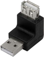 LOGILINK AU0027 USB 2.0 ADAPTER AM/AF 270° SLEWABLE BLACK