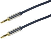 LOGILINK CA10030 AUDIO CABLE 2X 3.5MM MALE STEREO GOLD PLATED 0.3M DARK BLUE