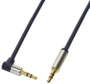 LOGILINK CA11100 AUDIO CABLE 2X 3.5MM MALE ONE SIDE 90° ANGELED GOLD PLATED 1M DARK BLUE