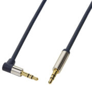 LOGILINK CA11150 AUDIO CABLE 2X 3.5MM MALE ONE SIDE 90° ANGELED GOLD PLATED 1.5M DARK BLUE