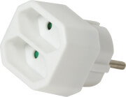 LOGILINK LPS218 POWER SOCKET ADAPTER WITH 2 EURO SOCKETS WHITE