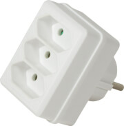 LOGILINK LPS219 POWER SOCKET ADAPTER WITH 3 EURO SOCKETS WHITE