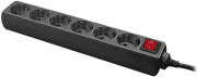 LOGILINK LPS202B 6-SOCKET OUTLET STRIP WITH SWITCH/CHILD PROTECTION 1.5M BLACK