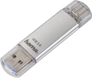 HAMA 124163 C-LAETA FLASH PEN 64GB USB 3.1/USB3.0 TYPE-C SILVER