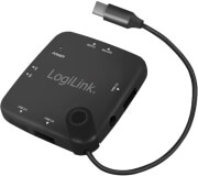 LOGILINK UA0344 USB-C MULTIFUNCTION HUB OTG 3X USB 2.0 + CARD READER BLACK