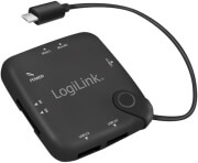 LOGILINK UA0345 USB MULTIFUNCTION HUB OTG 3X USB 2.0 + CARD READER BLACK