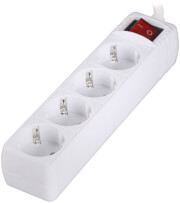 SONORA PSW401 POWER STRIP WITH 4 SOCKETS ON/OFF SWITCH 1.5M WHITE