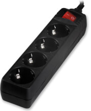 SONORA PSB401 POWER STRIP WITH 4 SOCKETS ON/OFF SWITCH 1.5M BLACK