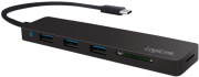 LOGILINK UA0312 USB 3.2 USB-C 3-PORT HUB ULTRA-SLIM WITH CARD READER