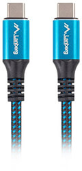 LANBERG USB-C M/M 4.0 CABLE 100W 8K 30HZ 0.5M BLACK-BLUE